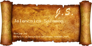 Jelencsics Salamon névjegykártya